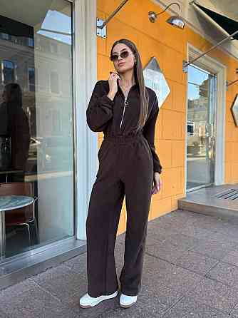 Жіночий теплий комбінезон із турецького флісу Шоколад, 42/44 Одеса