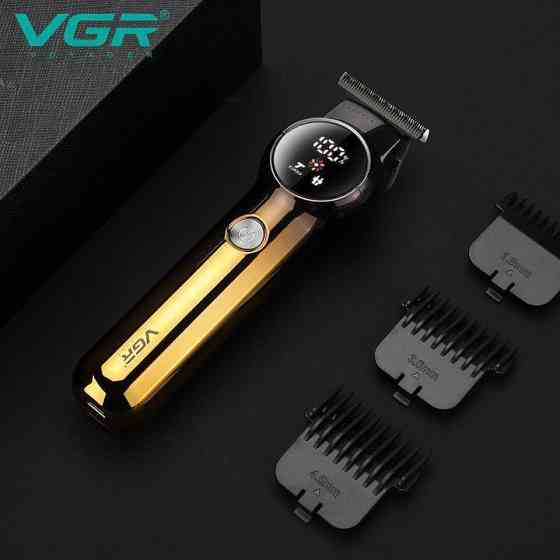 Машинка для стрижки волос VGR V989 с зарядкой от USB 3 насадки для регулировки длины Киев