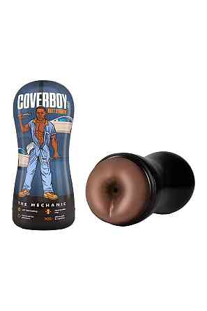 Мастурбатор-анус Blush Coverboy The Mechanic у колбі, коричневий, 18.5 см Sex Aura Київ