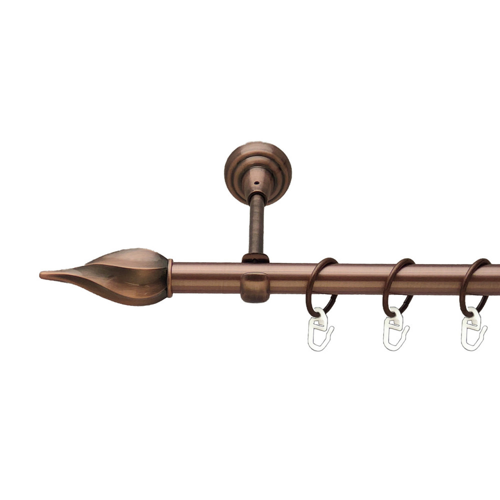 Карниз Orvit Твісто металевий однорядний відкритий Мідь 19 мм 160 см (00-00011754) Львов - изображение 1