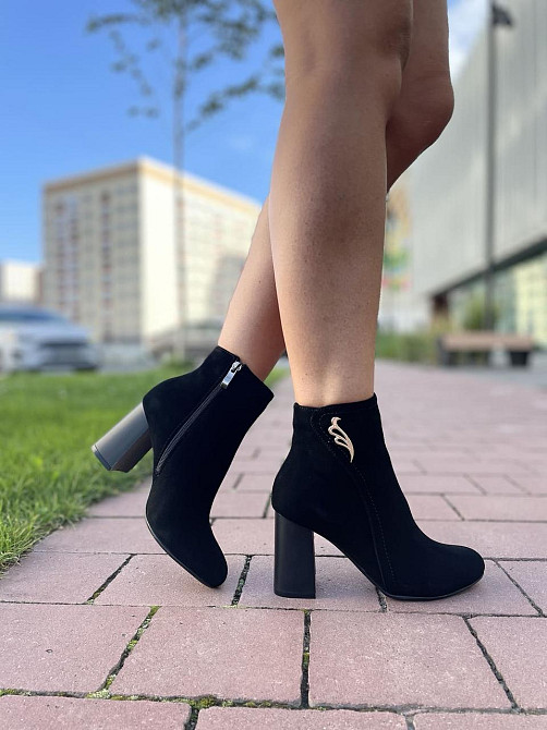 Vesna Жіночі черевики VESNA чорні натуральна замша висота 10,5см каблук 8см 36р. (1183) Коломия - фото 2