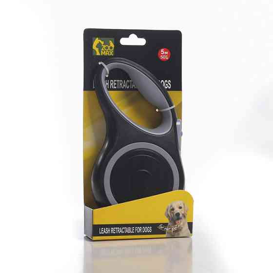 Повідець рулетка стрічка сірий 5м 50кг 708-5M-Gray ZooMax Вінниця