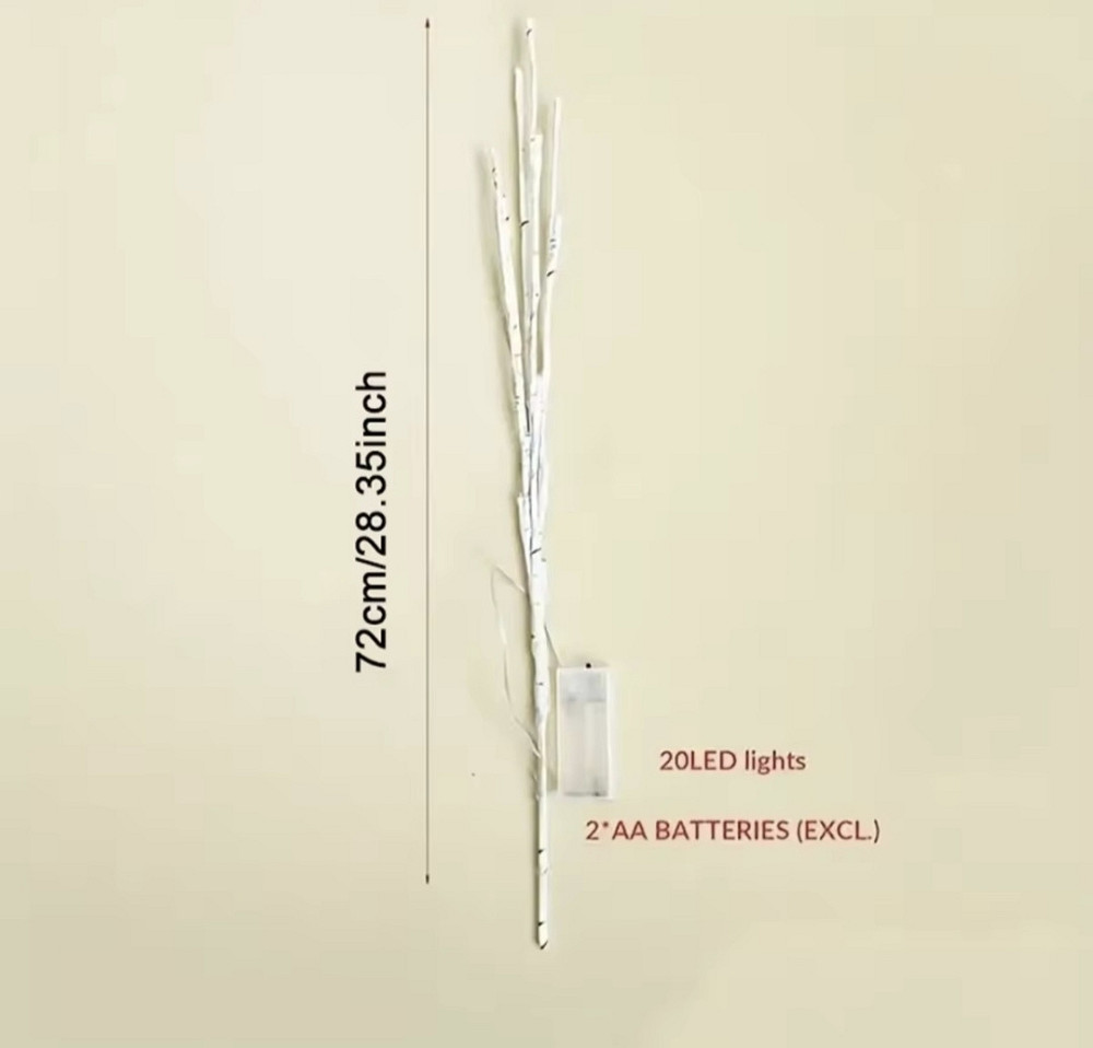 Світлодіодні гілочки LED на батарейках 3 шт Сміла - фото 2