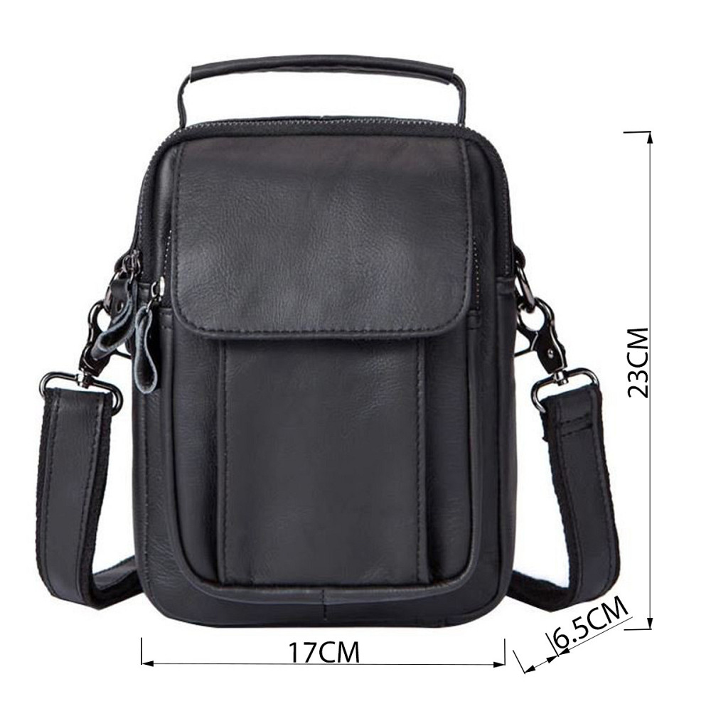 Сумка мужская кожаная Vintage 14816 Черная Киев - изображение 3