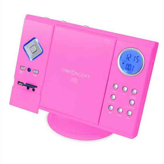 Стереосистема V-12 USB SD CD MP3 AUX FM рожевий Рожевий (Німеччина, читати опис) Рівне
