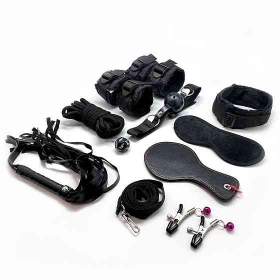 Набор для BDSM Alive FURY Black BDSM Kit, 10 предметов Sex Aura Киев