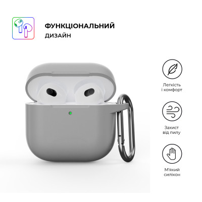 Чохол для навушників Armorstandart Hang Case для Apple AirPods 4 Light Grey (ARM81284) Вінниця - фото 2
