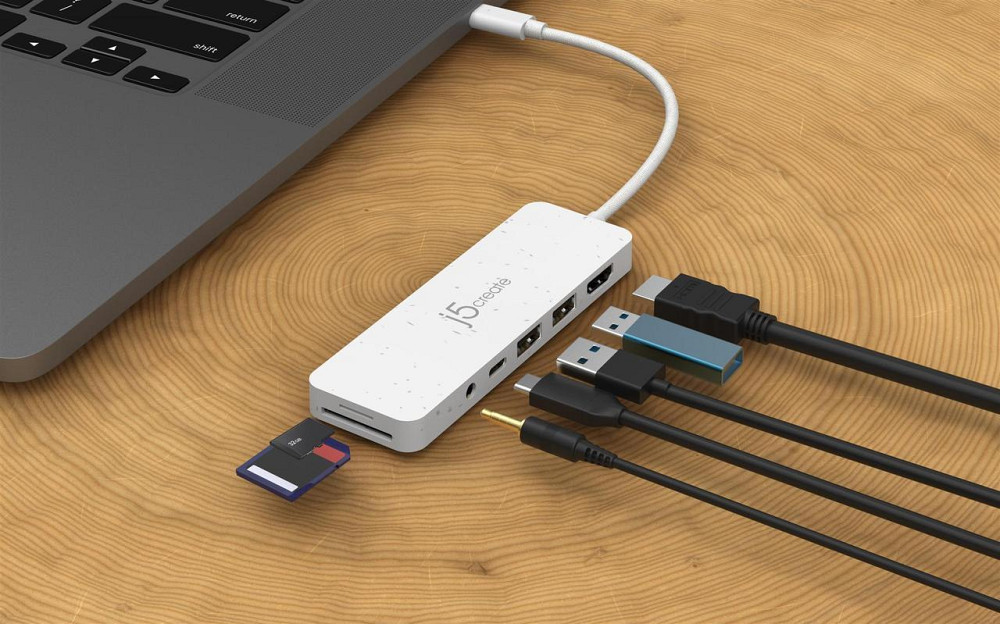 USB-хаб J5create USB-C 6-в-1 White (JCD373EW-N) ( 15448 ) Харків - фото 5