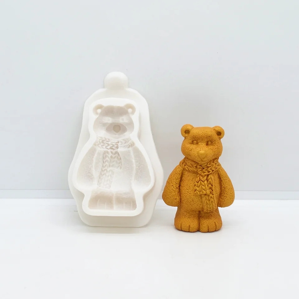 Молд из силикона Мишка 105 на 65 мм серый Киев - изображение 4