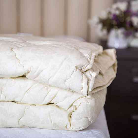 Ecotton Ковдра Novita двоспальна 172х205 см шерстяна стьогана бязь бежевий 20-1154 papyrus Киев