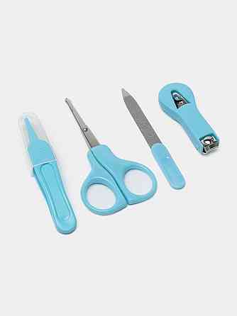 Набор для новорожденных, маникюрный 10 предметов : расческа, ножницы,кусачки,пилочка,пипетка для детей,голубой Каменец-Подольский