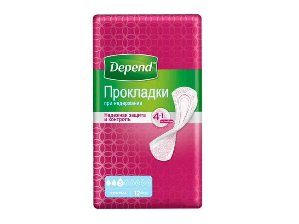 Урологічні прокладки Normal Plus Pad 12 шт. ТМ Depend   Solmir Київ - фото 1