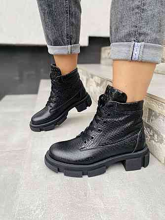 Жіночі черевики ARLEN чорні натуральна шкіра висота 13 см розмір 38 (4184) Коломия