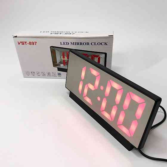 Настольные часы со светодиодным дисплеем VST-897-1, Часы с подстветкой, Часа KO-192 электронные настольные Киев