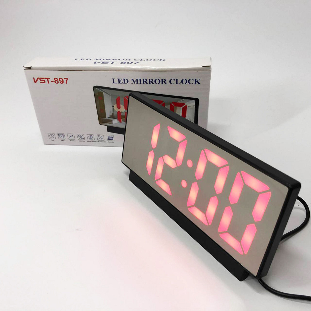 Настольные часы со светодиодным дисплеем VST-897-1, Часы с подстветкой, Часа KO-192 электронные настольные Киев - изображение 1