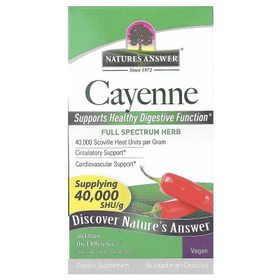Трави Nature&apos;s Answer Кайєнський перець, Cayenne, 90 вегетаріанських капсул (NTA-16150) Вінниця - фото 1