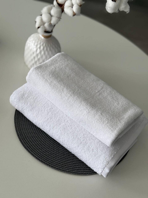 Комплект махрових рушників Ideal Textile 2 шт (50х90см + 70х140см) білий 550 г/м2 (56861200) Чернівці - фото 2