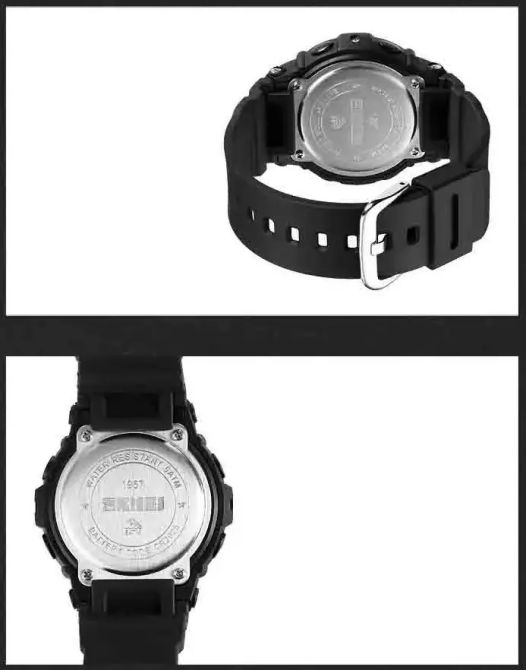 Спортивний наручний годинник Skmei 1957 (Чорний з білим циферблатом) Вінниця - фото 9