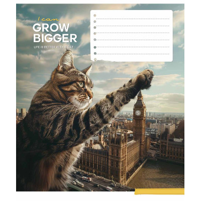Зошит Школярик Gigantic cats 12 аркушів лінія (012-3451L) Вінниця - фото 3