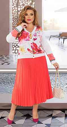 Костюм зі спідницею в складку плісе великого розміру (54) Київ