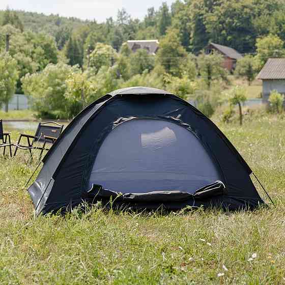 Палатка двухместная 200×150×120 см кемпинговая туристическая для рыбалки LU-025B Черный Киев