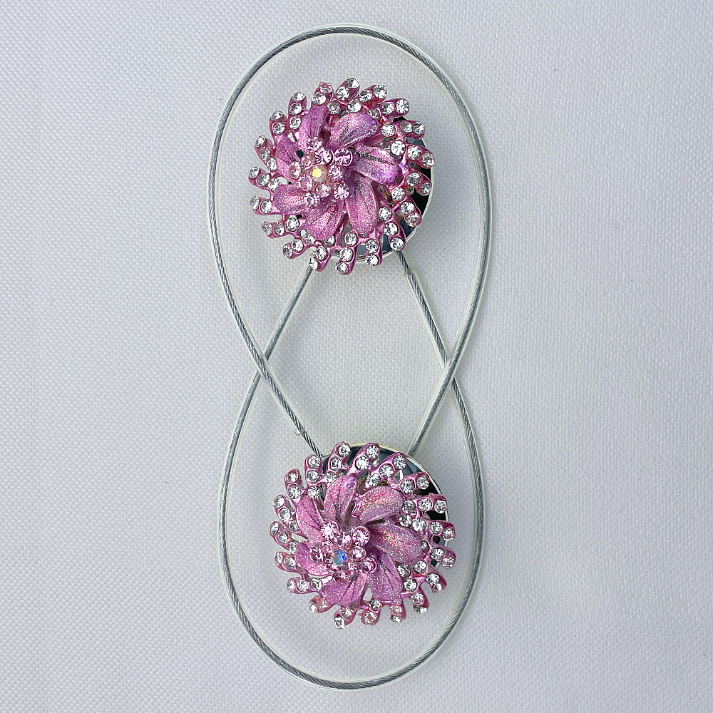 Магніти для штор та гардин "Flowers" набір 2 шт Рожевий (81-209) Київ - фото 6