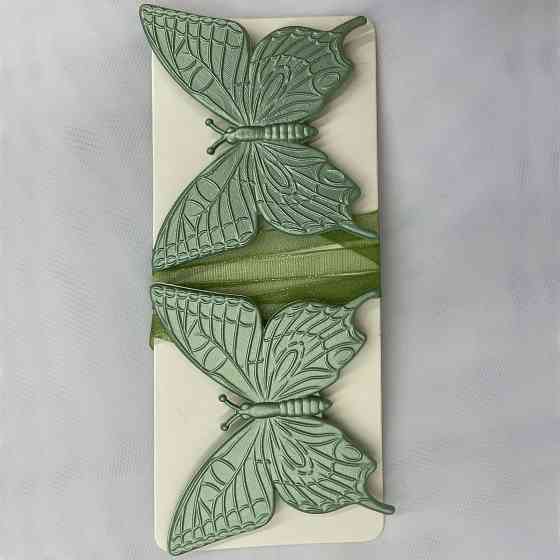 Магніти для штор і гардин Метелик набір 2 шт Салатовий (81-160) Київ