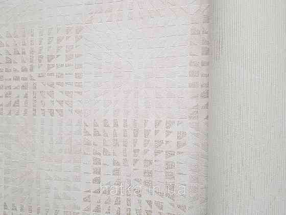 Шпалери вінілові на флізелін AS creation Geo Effect 0.53х10 абстракція геометрія 3д білі бежеві 38352-1 Київ