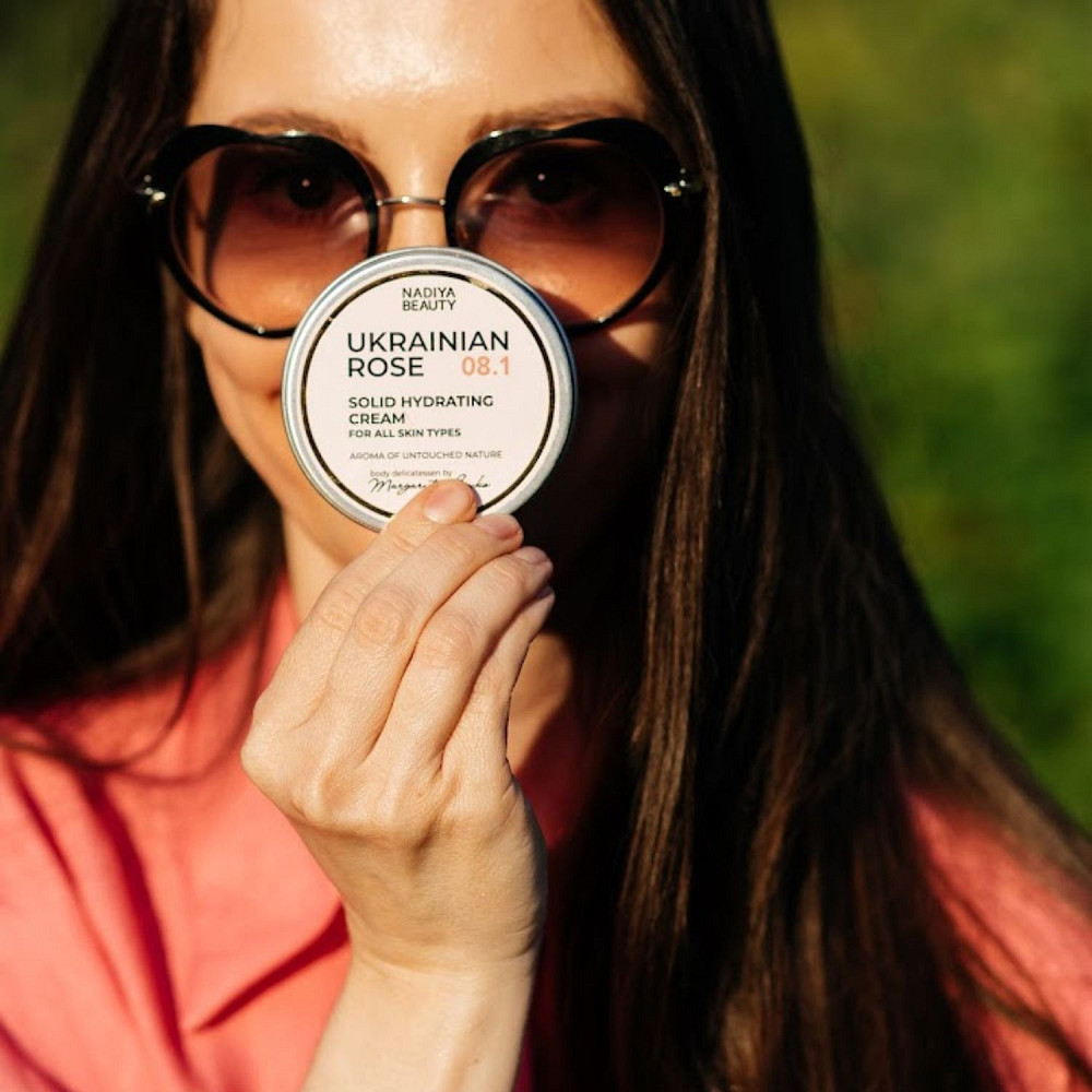 Твердый увлажняющий крем для рук с маслом макадамии и маслом ши Ukrainian Rose 45 г Киев - изображение 3