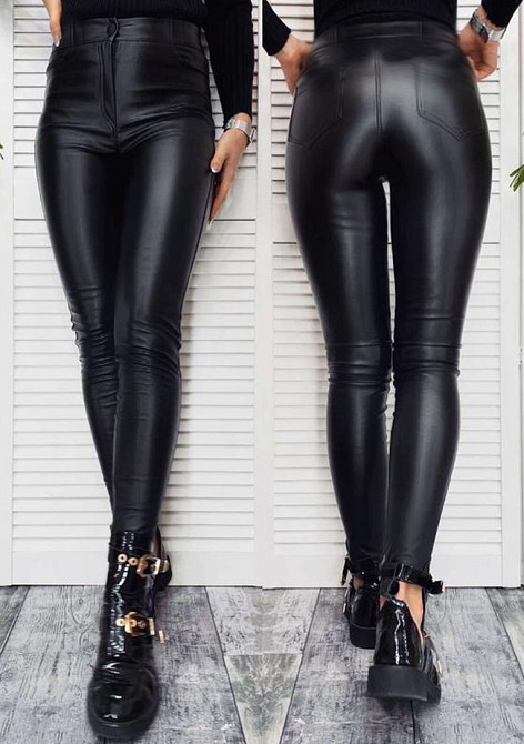 Штаны женские теплые кожаные на флисе Kors Киев - изображение 4