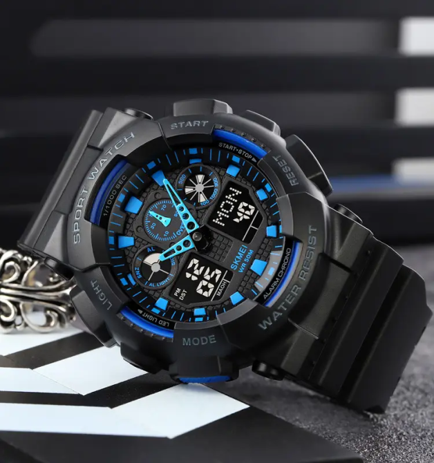 Годинник чоловічий наручний Skmei 1832 (Чорний з синім) Вінниця - фото 3