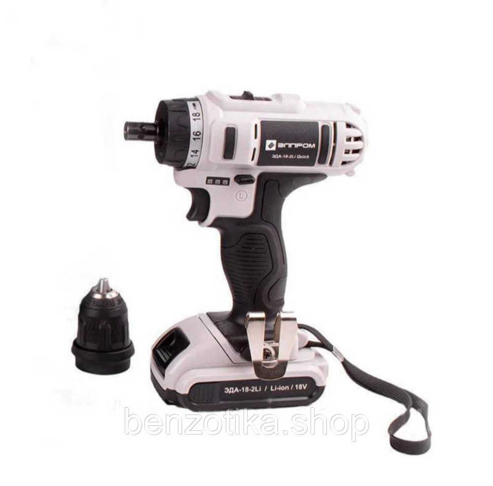 Шуруповерт Элпром ЭДА-18-2 Li Quick Съемный патрон Киев - изображение 3