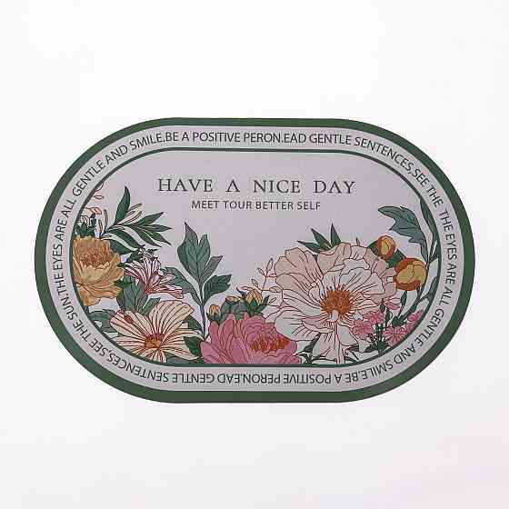 Диатомитовый овальный коврик для дома Have A Nice Day 38×58 (см) влаговпитывающий коврик для кухни ванны и туалета HP-42-59 Киев