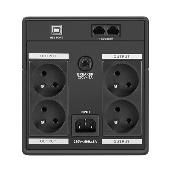 ДБЖ Armac HOME H/1500E/LED, Line Interactive 1500VA/950W, 4хFrench, USB-B LCD Metal Case (H/1500E/LED) Київ - фото 4