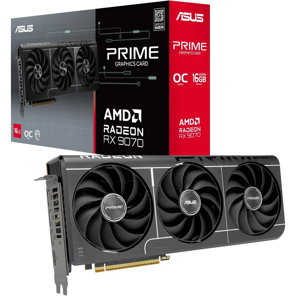 Відеокарта AMD Radeon RX 9070 16 GB GDDR6 Prime Evo OC Asus (PRIME-RX9070-O16G-EVO) ( Black ) Харків - фото 1