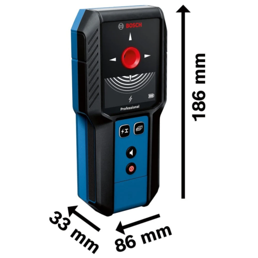 Детектор прихованої проводки металу (металодетектор) Bosch GMS 120-27 : 120мм глибина пошуку (0601081700) Київ - фото 9
