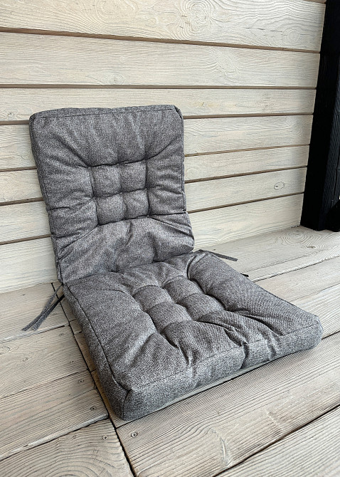 Подушка для стільців (50x120х8 см) подвійна Decorator Мальмо колір сірий 84-151 Київ - фото 3