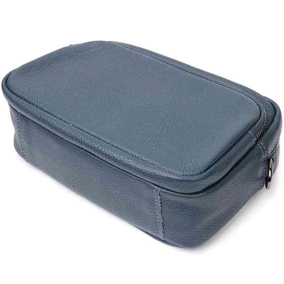 Интересная женская сумка кросс-боди из натуральной кожи Vintage 22297 Синяя Киев