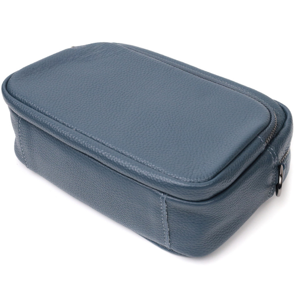 Интересная женская сумка кросс-боди из натуральной кожи Vintage 22297 Синяя Киев - изображение 3