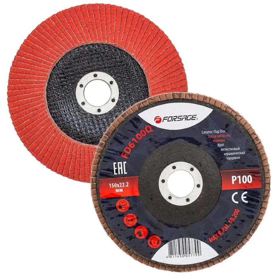 Круг пелюстковий торцевий, P 100, 150 х 22.2 мм Forsage F-FD6100Q Одеса - фото 1