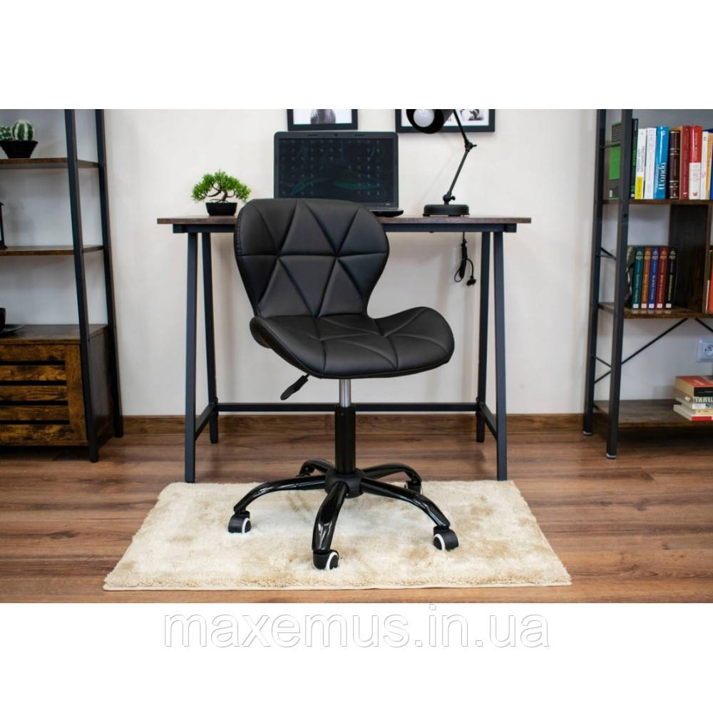 Кресло офисное B531 на колесах черное черная основа современный дизайн компьютерное кресло для дома и работы экокожа Мостиска - изображение 11