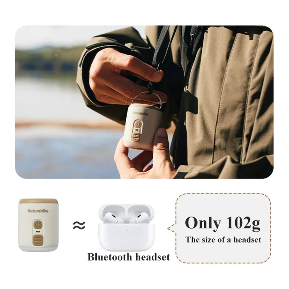 Міні насос - нічник - вентилятор Naturehike CNK2300DQ022, бежевий Київ - фото 8