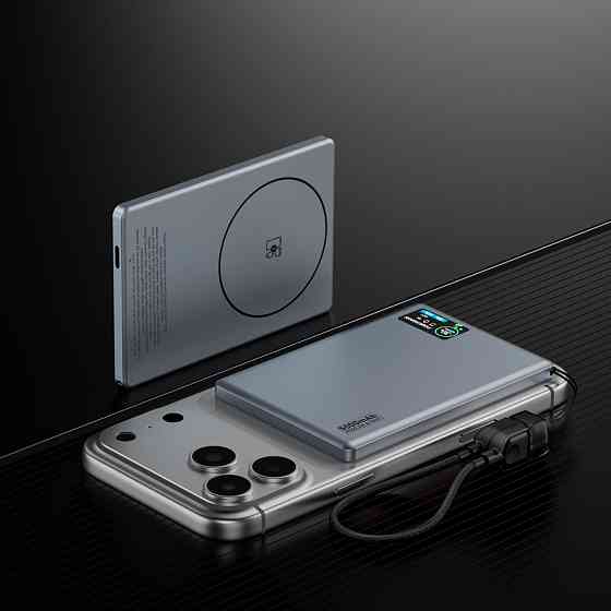 Повербанк 007 5000 mAh 20W з FTF-дисплеєм (MagSafe) - срібний Киев