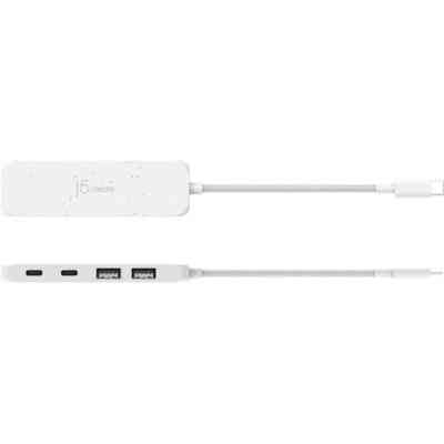 Концентратор J5create USB-C to 2xUSB-A + 2xUSB-C 3.2 10Gbps white (JCH342EW-N) Винница