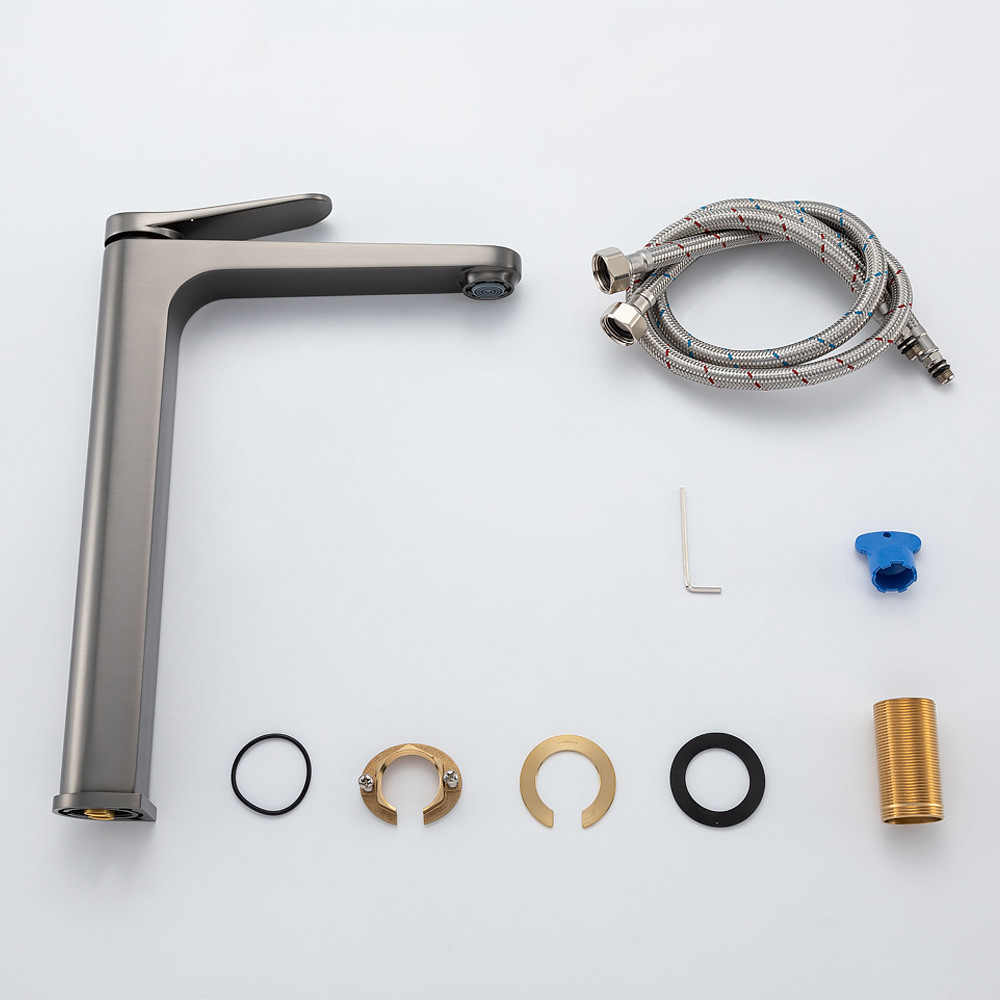 Смеситель для раковины высокий GAPPO G1010-29 графит Киев - изображение 3