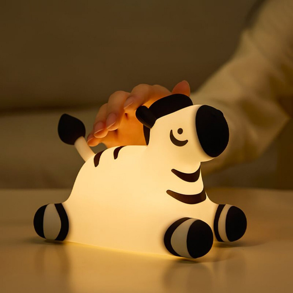 Нічник дитячий силіконовий сенсорний Зебра VALESO A067 для спальні акумуляторний Коломия - фото 1