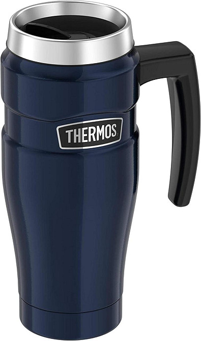Термокружка с Ручкой 470 мл Thermos "Stainless King Travel Mug" (160030) Midnight Blue Нововолинськ - фото 2