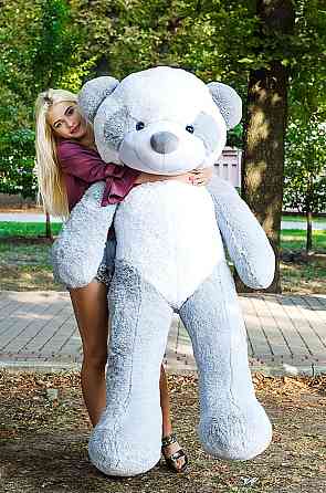 Плюшева Панда 2 метри. Велика Плюшева Панда. Велика М'яка іграшка сіра Плюшева Панда 200 см Тернопіль