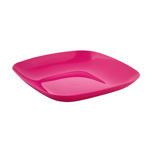 Тарілка 19*19*2,8см пластик темно-рожевий Алеана Житомир - изображение 1