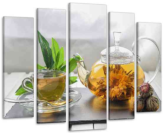 Модульна картина в кухню Чай Art-356_5 ( 80х118см ) Київ